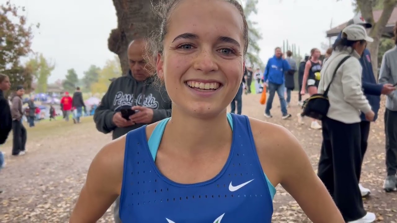 Farah Allen of Ross Branson 2nd Place Girls Division 5 at CIF State Cross Country Championships