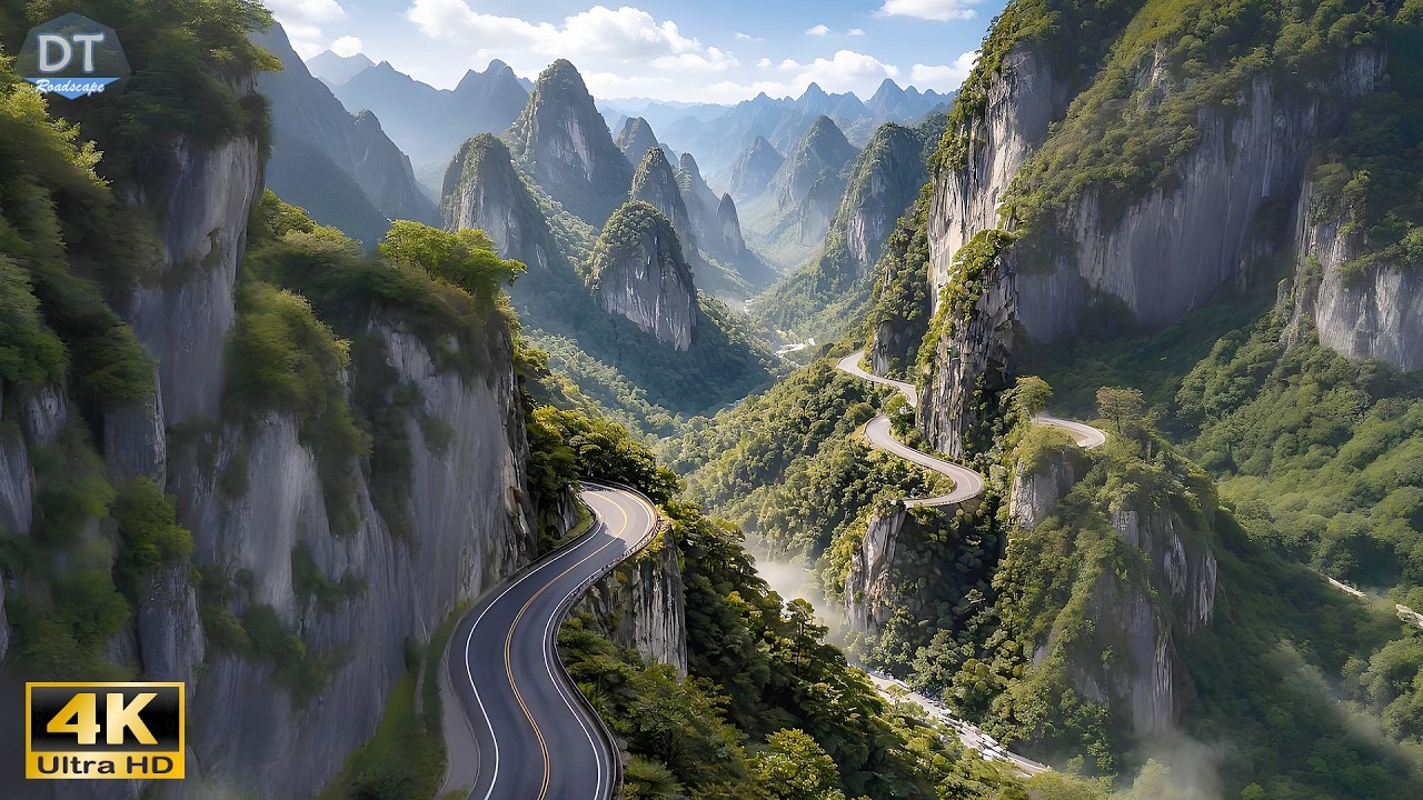 Qibainong 4K HDR – Extreme Mountain Road Through Stunning Geological Wonders | China