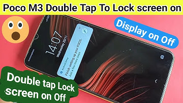 Poco m3 double tap to lock screen on off setting