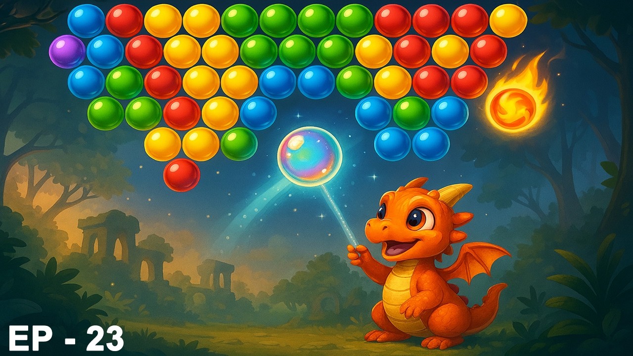 Bubble Shooter Legend Gameplay – 2000+ Puzzle Levels & Cute Dragon Boosters - EP 23