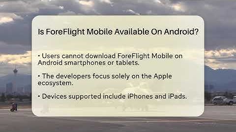 Is ForeFlight Mobile Available On Android? - Air Traffic Insider