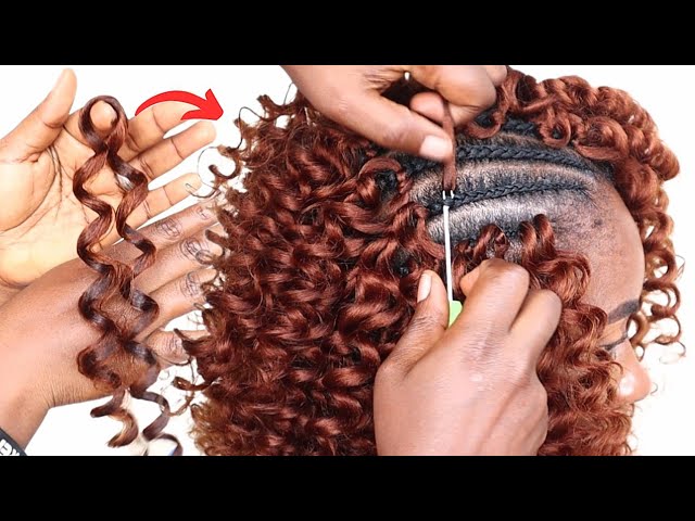 😱 Easiest Curly Crochet Braid Hairstyle Using Brazilian Wool Hair 