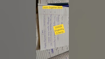 DSSSB 2023 Vacancy Eligibility Criteria Of PRT & TGT by #learntogethersemi TGT Subject Combination