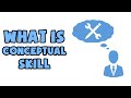 What is conceptual skill  explained in 2 min