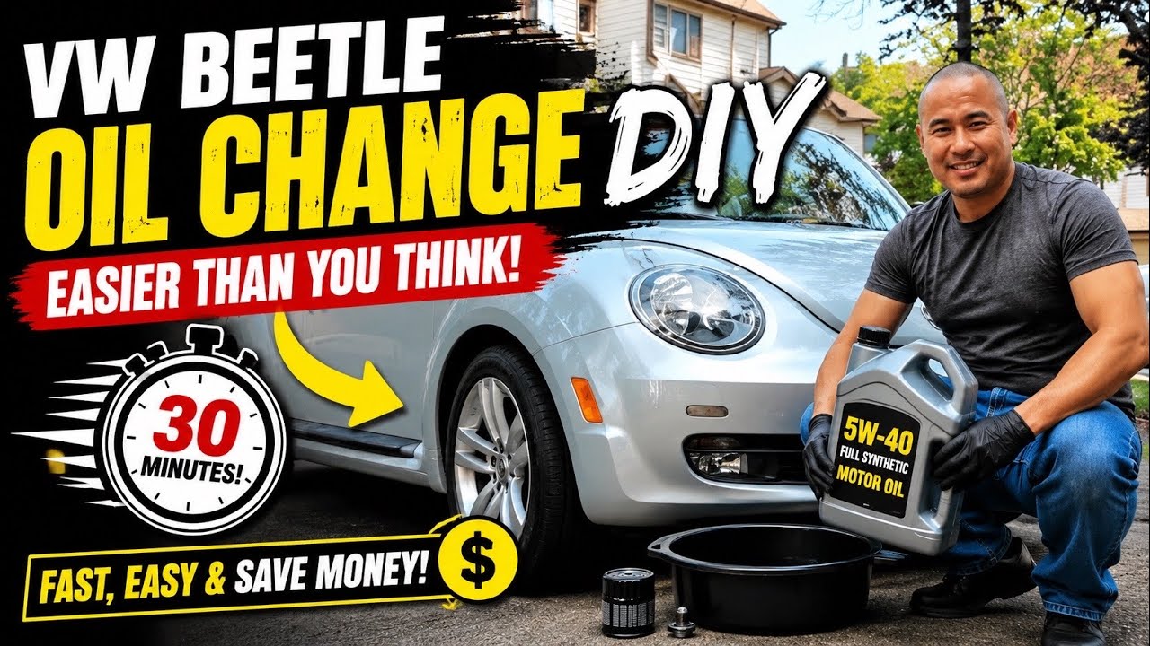VW Beetle Oil Change. Is it Easy & Fast to Do a DIY Maintenance Oil