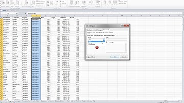 Microsoft Excel 2010 Level Three Video 22 Data Validation Warnings