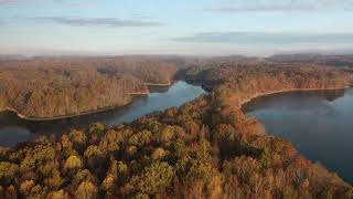 High Above Colorful and gorgeous Tims Ford State Park - A Fall Tour