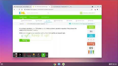 Amira Does Math 2: IXL Algebra 1 R4: Write direct variation equations
