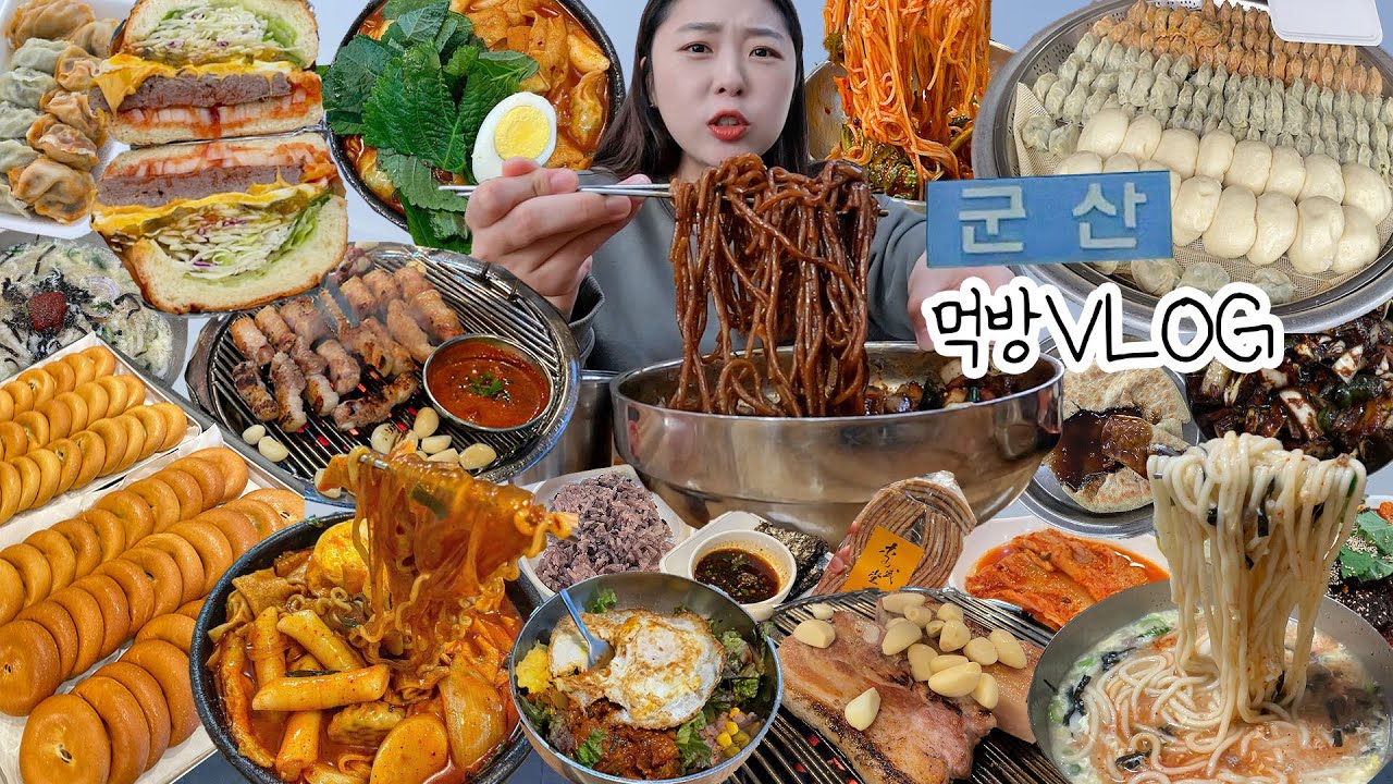 군산가서 9끼 먹고 온 먹방브이로그🐷(feat.또간집) 지린성,만남스넥,탱탱만두,신자네연탄구이,명궁칼국수,중동호떡,이성당,비행장정문부대찌개