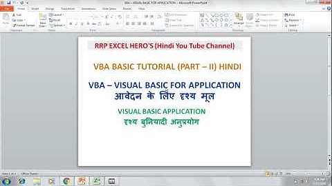 VBA BASIC TUTORIAL PART 2 also Basic of Binary...