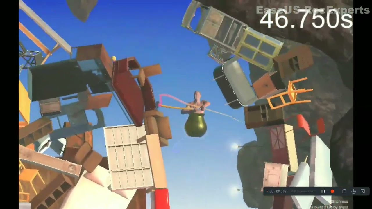 getting over it sideways speedrun(