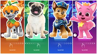 PAW Patrol: The Mighty Movie | MARSHALL vs PUG vs CHASE vs PINKFONG Tiles Hop EDM Rush