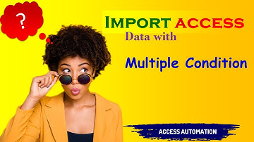 Import Access db Data into Excel with multiple condition