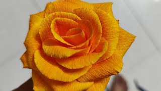 how to make easy paper rose flower