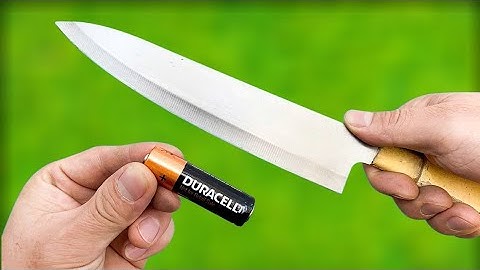 KNIFE Like Razor Sharp! Sharpen Any Knife in 1 Minute with an Old Battery