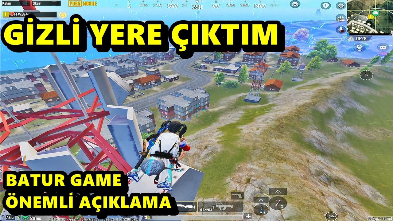 GİZLİ YERE ÇIKTIM VİKTÖRÜ ÇILDIRTTIM ! BATUR GAME SOLO SQUAD PUBG MOBİLE