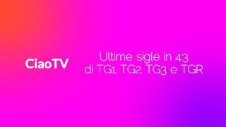 Ultime sigle in 4:3 di TG1, TG2, TG3 e TGR - 2010/2012