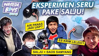 EKSPERIMEN DI SALJU! BIKIN ES SERUT PAKE SAMYANG! TERNYATA SALJU GAK BISA DIMAKAN!?