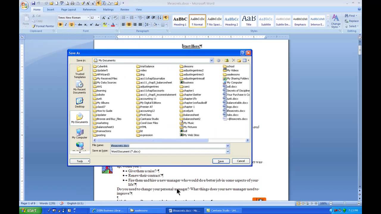 MS Word - Document Properties