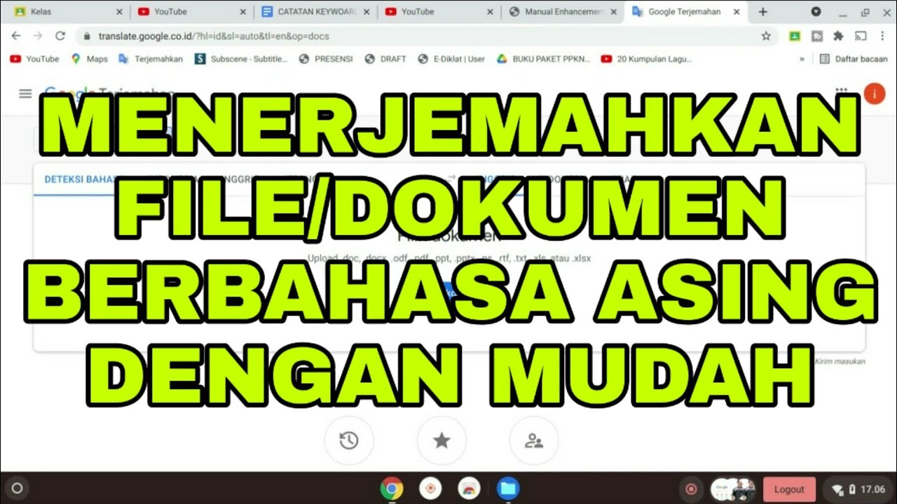 Cara Menerjemahkan File pdf Inggris ke Indonesia - YouTube