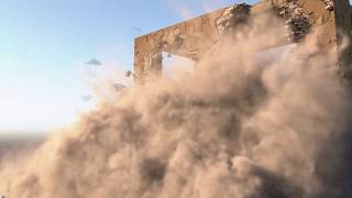 tyflow + phoenix fd brickwall destroy RnD