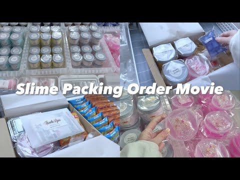 March Slime Packing Orders 🍰 梱包ASMR ‪🫶🏻🤍 ̖́-‬