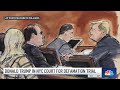 Donald Trump back in NYC court for defamation trial after winning Iowa Caucus | NBC New York