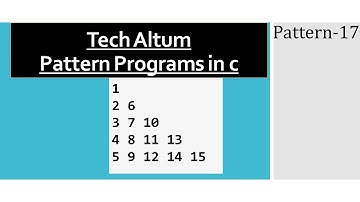 Pattern Program in C | Numeric Pattern | Pattern - 17
