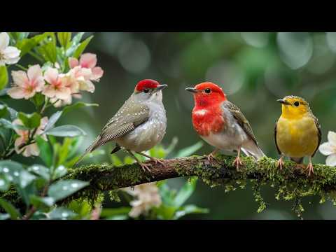 Calm Nature Sounds 4K – Morning Birds & Soft Piano | Focus, Study & Peace 🌅🕊️📖🎹 (60fps)