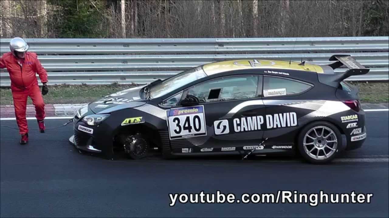 Crash VLN 1 Lauf 2014 Opel Astra Cup 