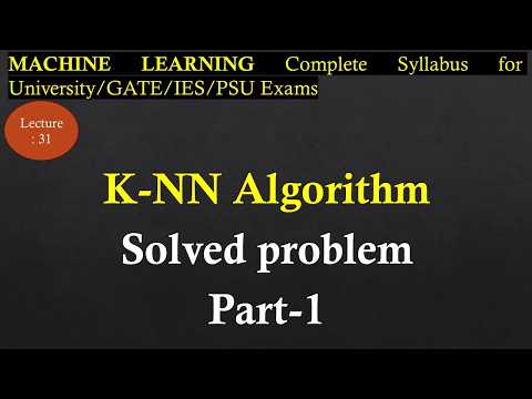 Lec-31 Solved Problem Based on KNN Algorithm Part-1 | Machine learning | R K Classes | Join Telegram