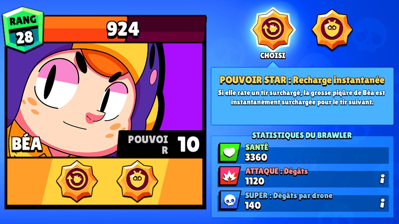 Bea Nouveau Brawler Epique Brawl Stars Gameplay Pouvoir Star Super Skin Youtube - brawl stars mise a jour brawleur