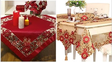 Super Gorgeous And Luxury Cut Work Embroidered Table Cover And Table Mats Design Patterns