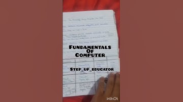 Fundamentals of | Computer | Notes #computer #firstshortvideo #viral