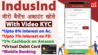 Indusind Bank ZERO Balance Account Opening Online - best zero balance bank account 2021 | Full Guide