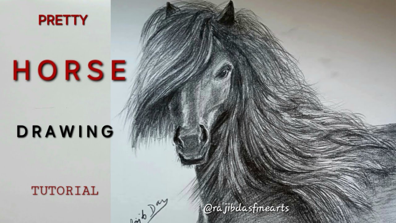 Beautiful Horse Drawing 🐴 | Shading Drawing Tutorial