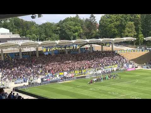 1. FC Saarbrücken - SC Verl 1:0 23.07.2022 Feier