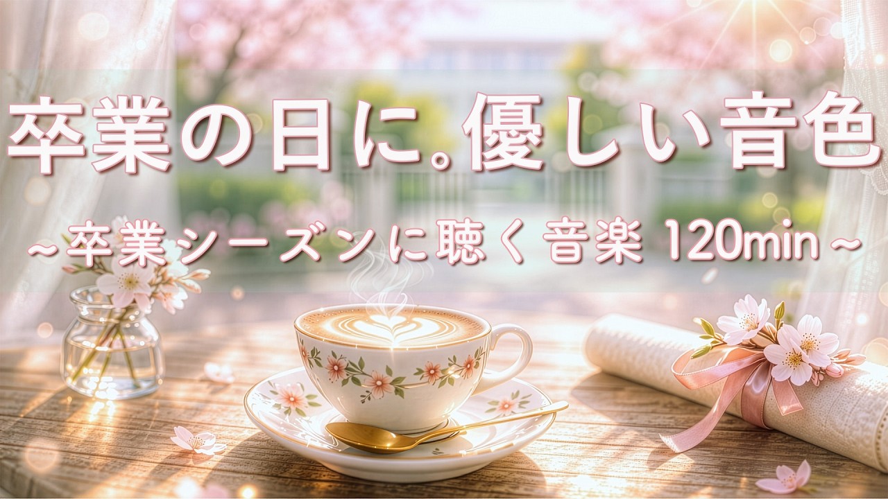 【癒し・作業用BGM】桜咲く門出の朝に。静かに見送るBGM｜Spring Relaxing Piano & Guitar – 120min｜優しいギター＆ピアノのリラックス音楽｜読書・リラックスBGM