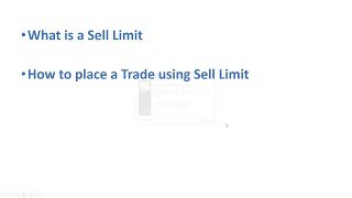 What is a Sell Limit