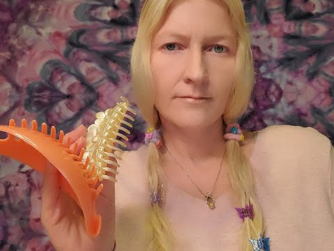 ASMR HAIR CLIPPING & BRUSHING [REAL HAIR](Whispering) Role-play(Kid Toys)