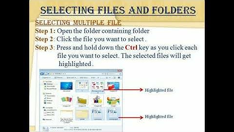 V COMPUTER LESSON 3-FILES AND FOLDERS IN WINDOWS 7