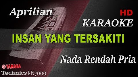 APRILIAN - INSAN YANG TERSAKITI ( NADA RENDAH PRIA ) || KARAOKE