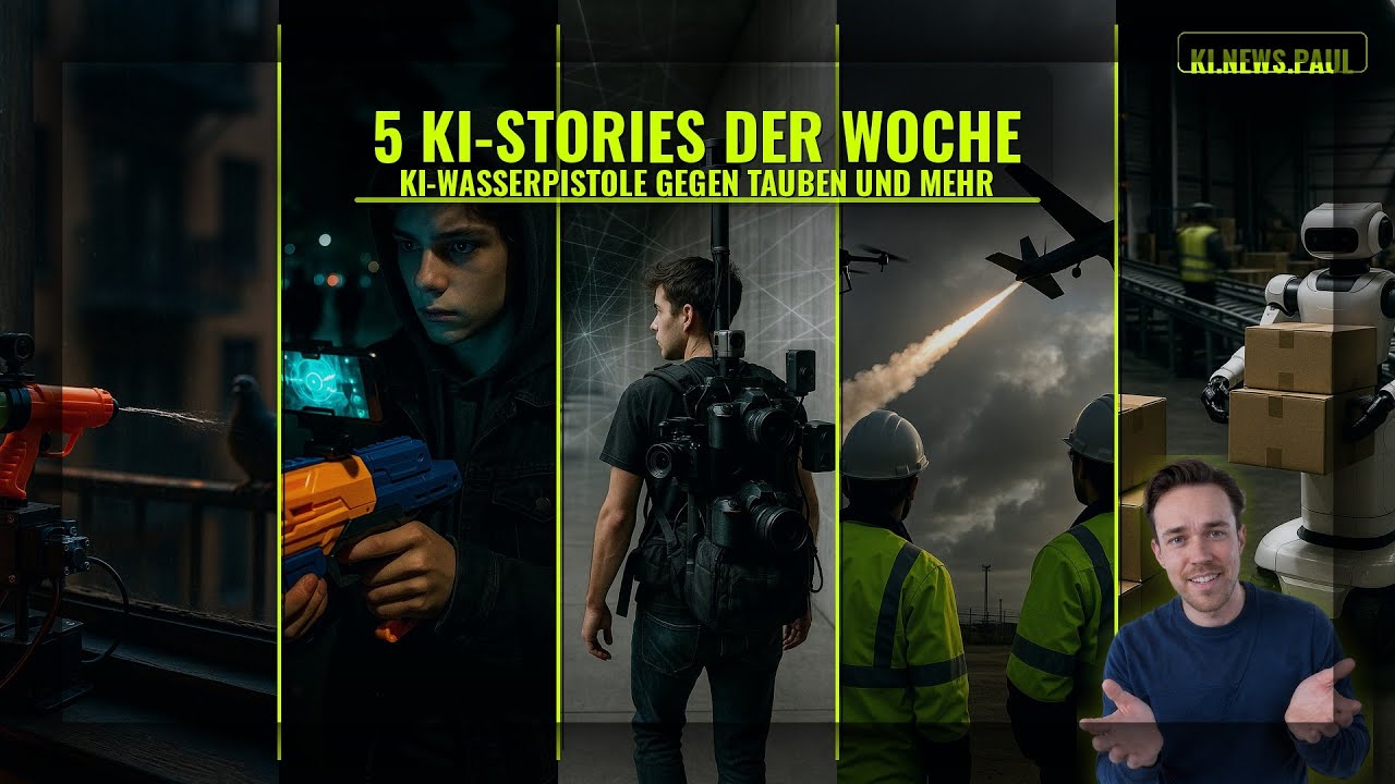 ROBOTER-WOCHE: Wasserpistole feuert automatisch, Airbus jagt Drohnen, Lager kippt