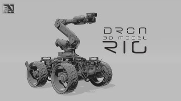 Sci-fi Dron Rigging and animation