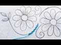 Hand embroidery New elegant floral design for your dream dress with easy following stitch tutorial