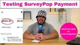 My SurveyPop App Lifetime Earnings and 3rd Cash Out. screenshot 1