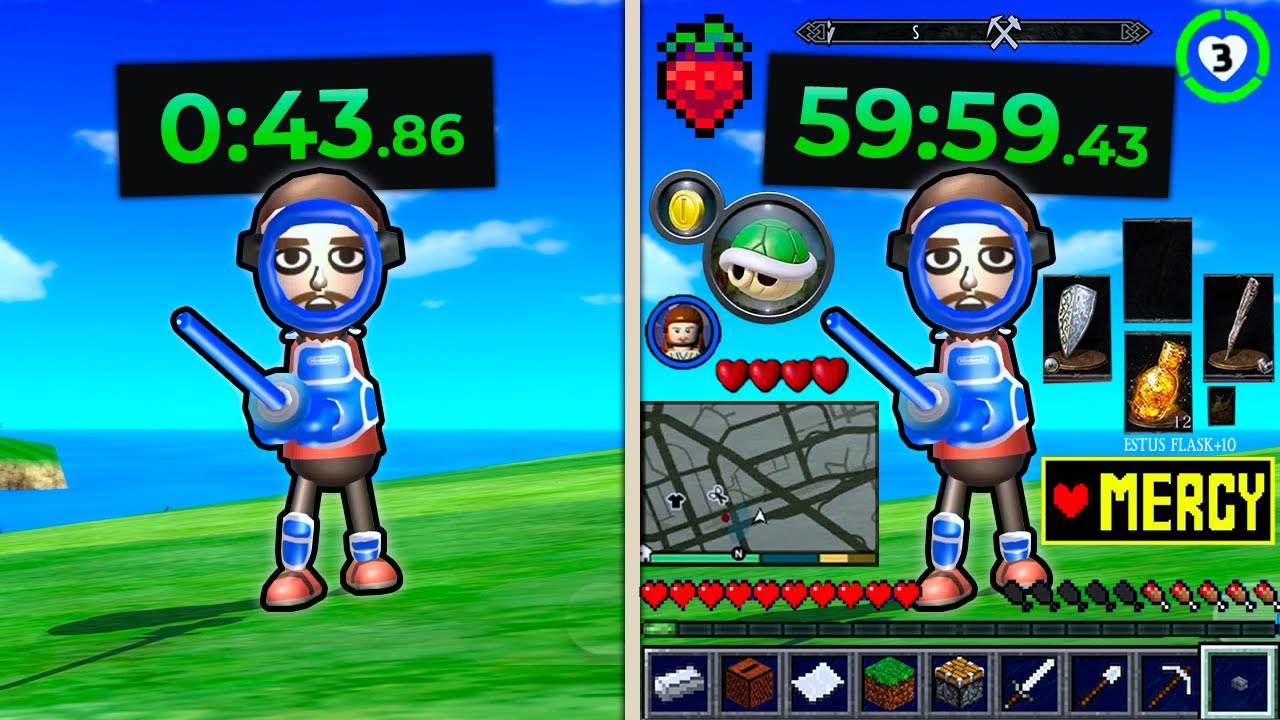 Speedrun Wii Sports, mais toutes les 5 minutes le HUD devient PIRE