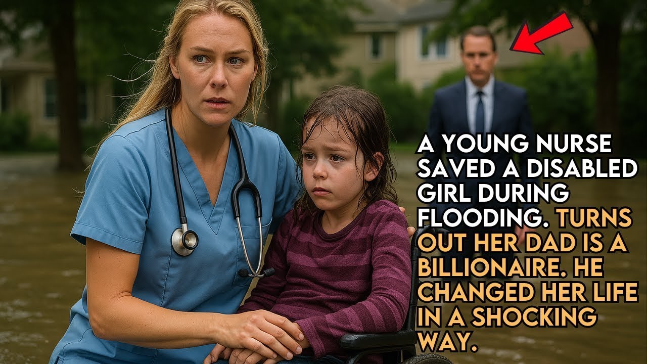 young Nurse Saved Disabled Girl During Flooding, Turns Out Her Dad is a Billionaire, Changed Her lif