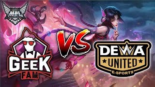 GEEKFAM ID vs DEWA UNITED ESPORTS | WEEK 8 | GAME 3 #MPLIDS13