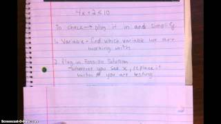 Solving Inequalities Notes
